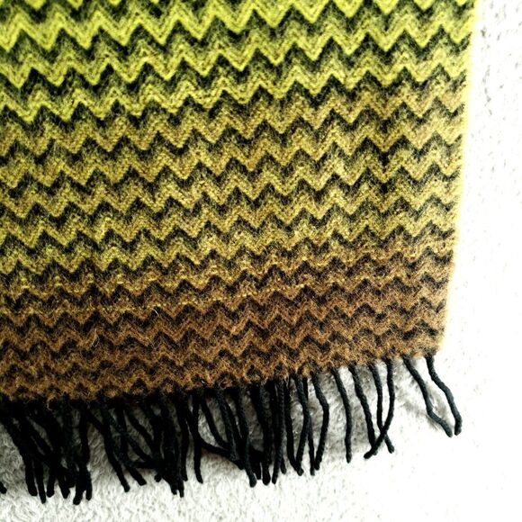 100% Cashmere Scarf Multicolor Gradient 64 X 13 Made in Scotland British Flag - Picture 7 of 13